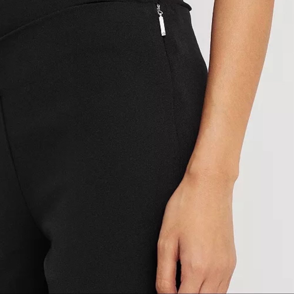 Lauren Ralph Lauren Women’s Black Side Zip Flat Front Tapered Leg Pants Size 12 - Picture 4 of 16